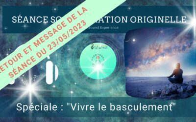 Retour et message reçu lors de la séance SonoVibration Originelle spéciale « Vivre le Basculement » du 23/05